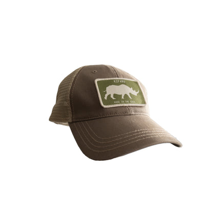 Rhino Patch Unstructured Hat Brown