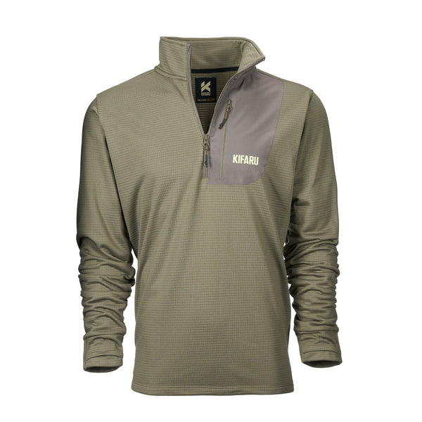 【新品未使用】GAFH Gride Fleece Pullover BK KIF_QuarterZip-Green-A-